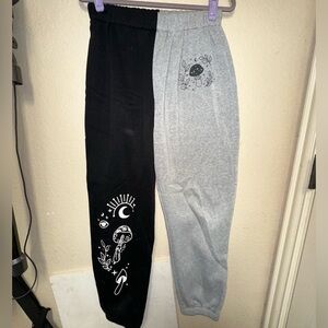 Black and grey jogger sweats